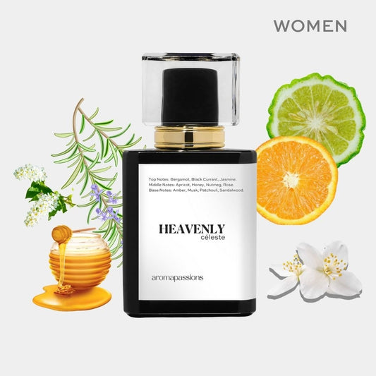 HEAVENLY | Inspired by MUGLER ANGEL | Mugler Angel Shooting Star Dupe Pheromone Perfume | Vanilla Patchouli Bergamot Currant Jasmine Nutmeg Orange Essential Oils - aromapassions