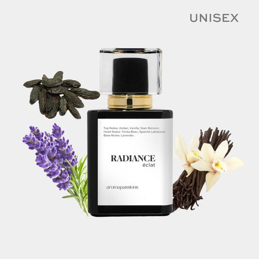 RADIANCE | Inspired by MFK GRAND SOIR | Grand Soir Dupe Pheromone Men Women Perfume | Amber Vanilla Tonka Bean Lavender Essential Oils - aromapassions