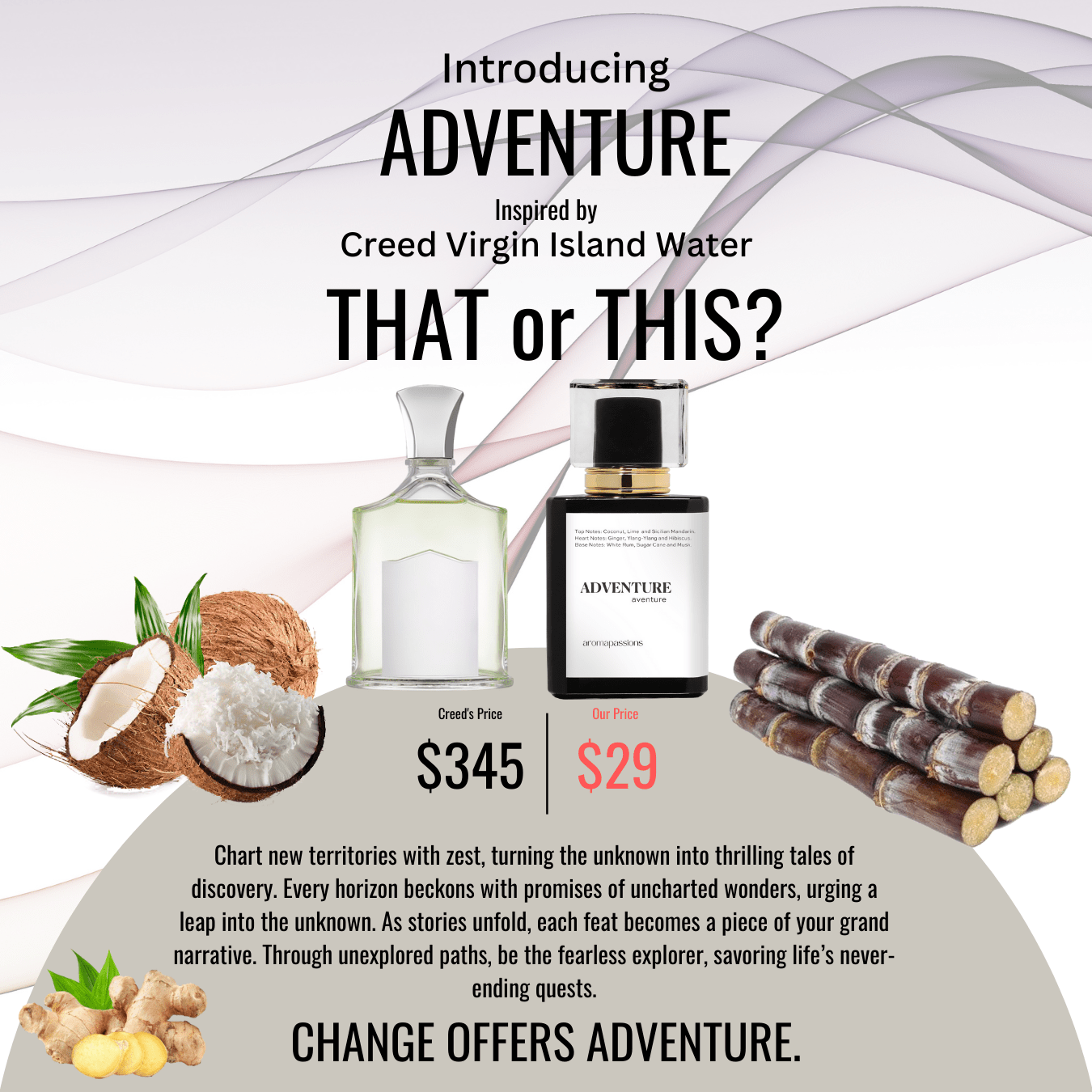 ADVENTURE | Inspired by CREED VIRGIN ISLAND WATER | Virgin Island Dupe Pheromone Perfume - aromapassions
