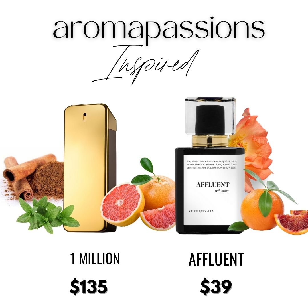 AFFLUENT | Inspired by One Million | Mint Cinnamon Rose Patchouli Essential Oils | 1 Million Dupe Pheromone Perfume - aromapassions