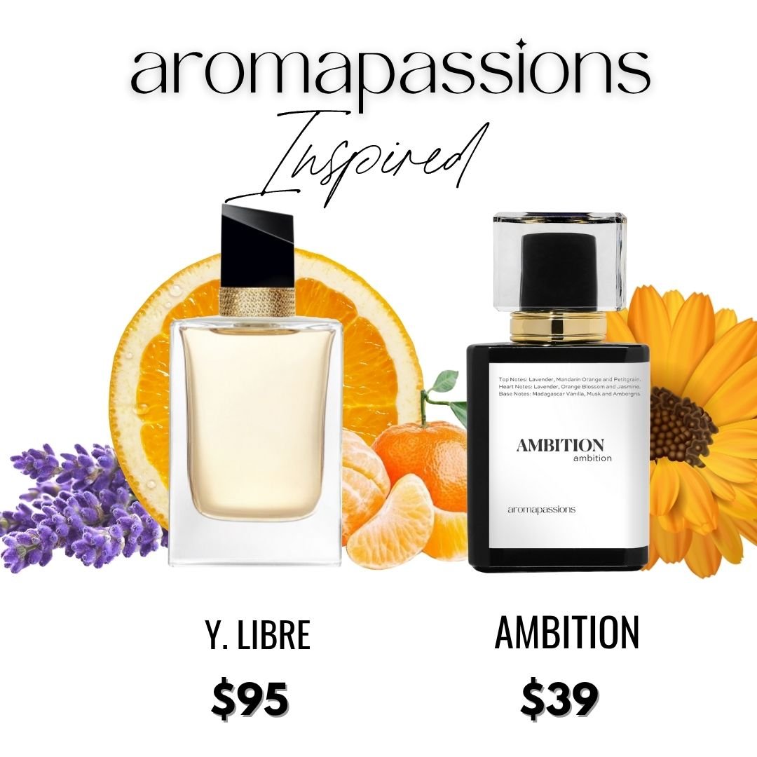 AMBITION | Inspired by YSL LIBRE | Lavender Mandarin Orange Black Currant Lavender Jasmine Vanilla Cedar Essential Oils | Libre Dupe Pheromone Perfume - aromapassions