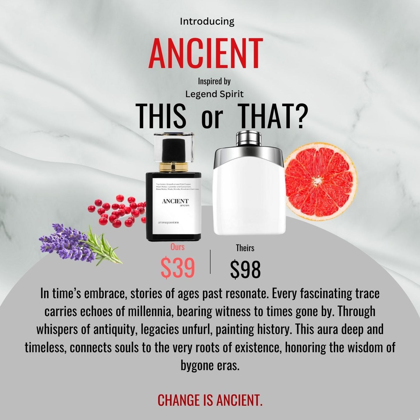 ANCIENT | Inspired by MONTBLANC LEGEND SPIRIT | Legend Spirit Dupe Pheromone Perfume - aromapassions
