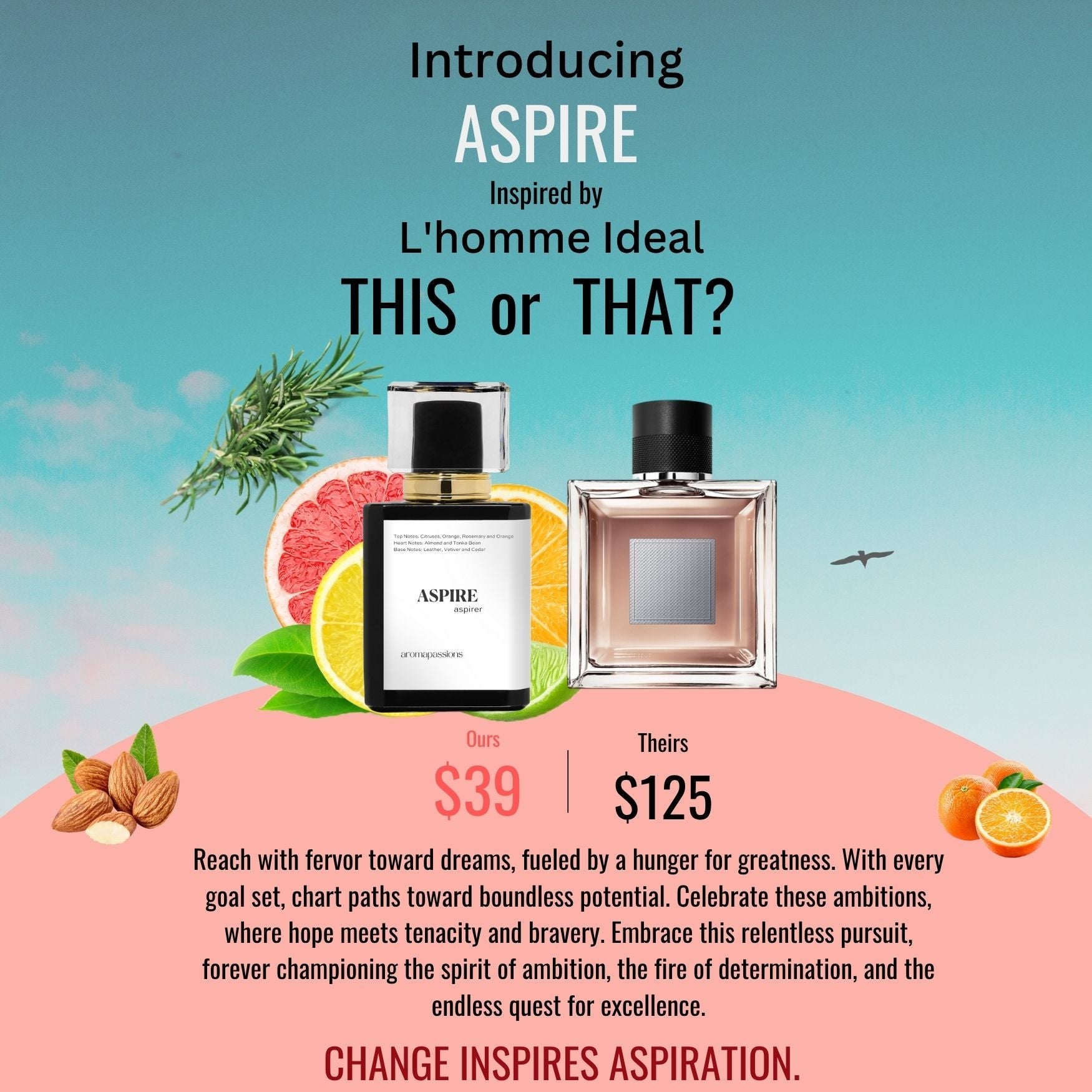 ASPIRE | Inspired by GUERLAIN L'HOMME IDEAL | L'homme Ideal Dupe Pheromone Perfume - aromapassions