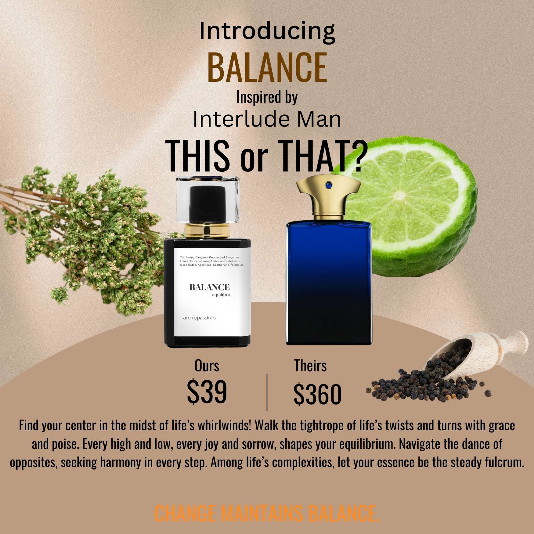 BALANCE | Inspired by AMOUAGE INTERLUDE MAN | Interlude Man Dupe Pheromone Perfume - aromapassions