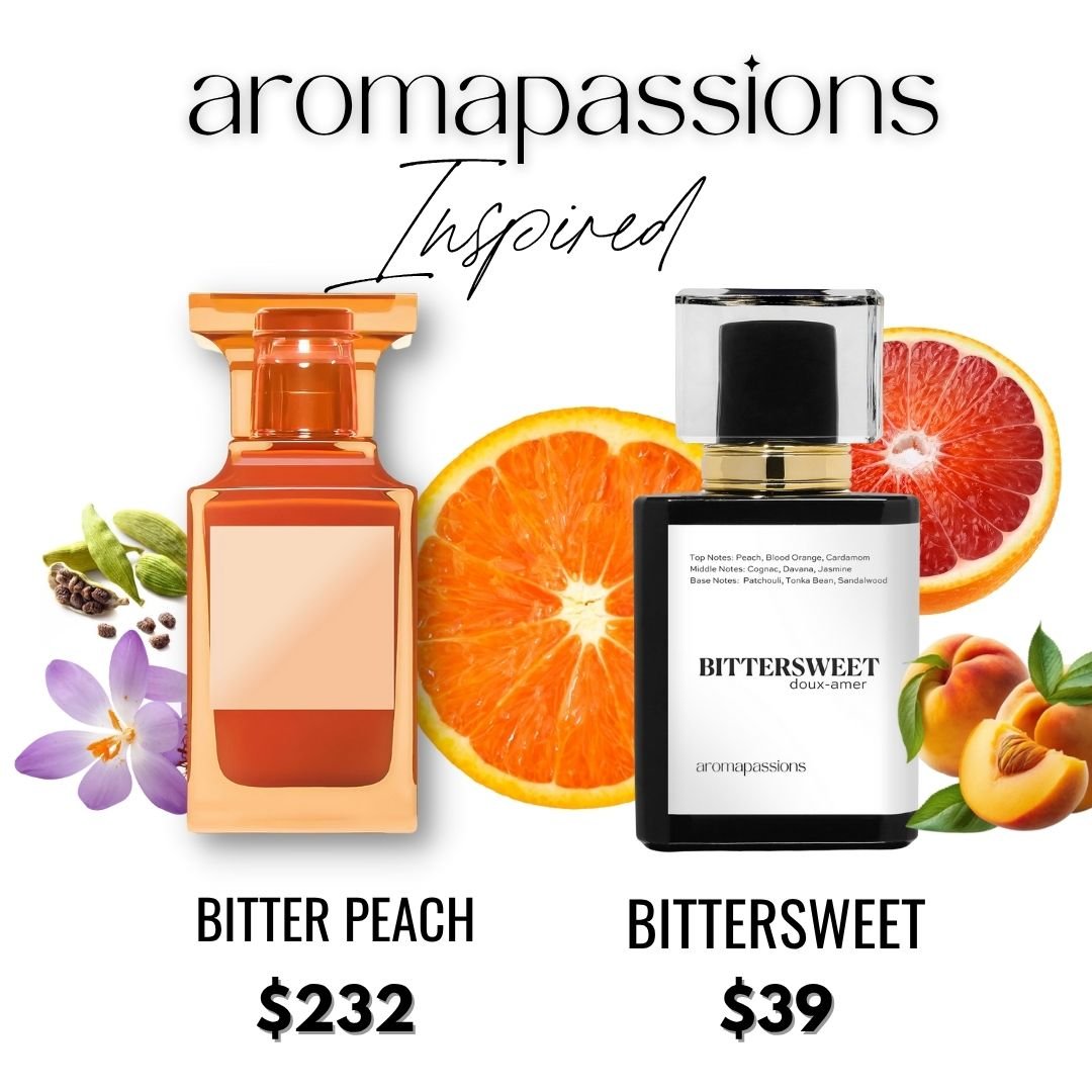BITTERSWEET | Inspired by TOM FORD BITTER PEACH | Bitter Peach Dupe Pheromone Perfume | Peach Davana Scent Notes | Cardamom Nutmeg Jasmine Patchouli Sandalwood Essential Oils - aromapassions