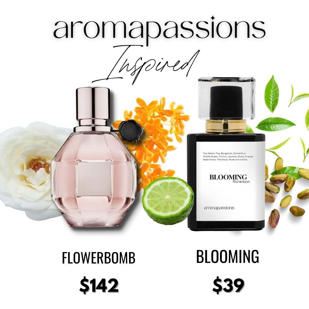 BLOOMING | Inspired by VIKTOR ROLF FLOWERBOMB | Flowerbomb Dupe Pheromone Eau De Parfum | Bergamot Jasmine Patchouli Vanilla Rose Essential Oils - aromapassions