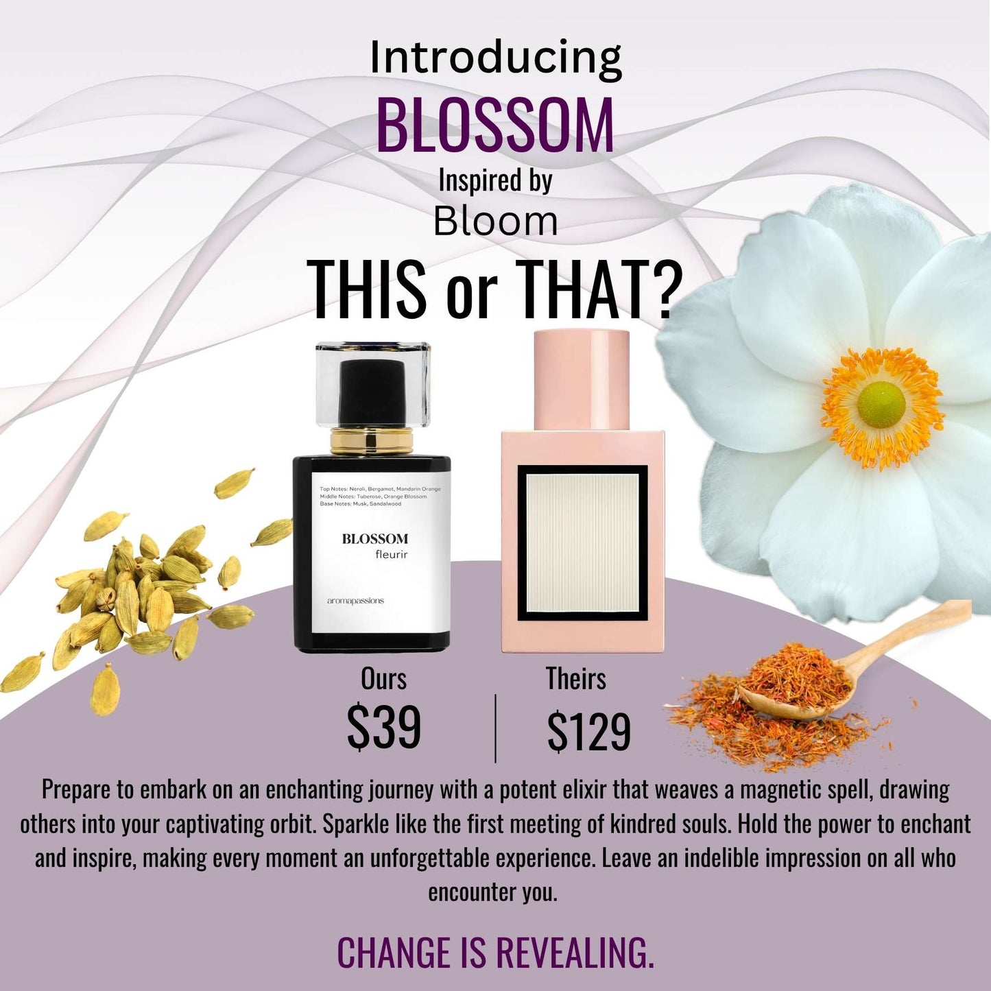 BLOSSOM | Inspired by GUCCI BLOOM | Bloom Dupe Pheromone Perfume - aromapassions