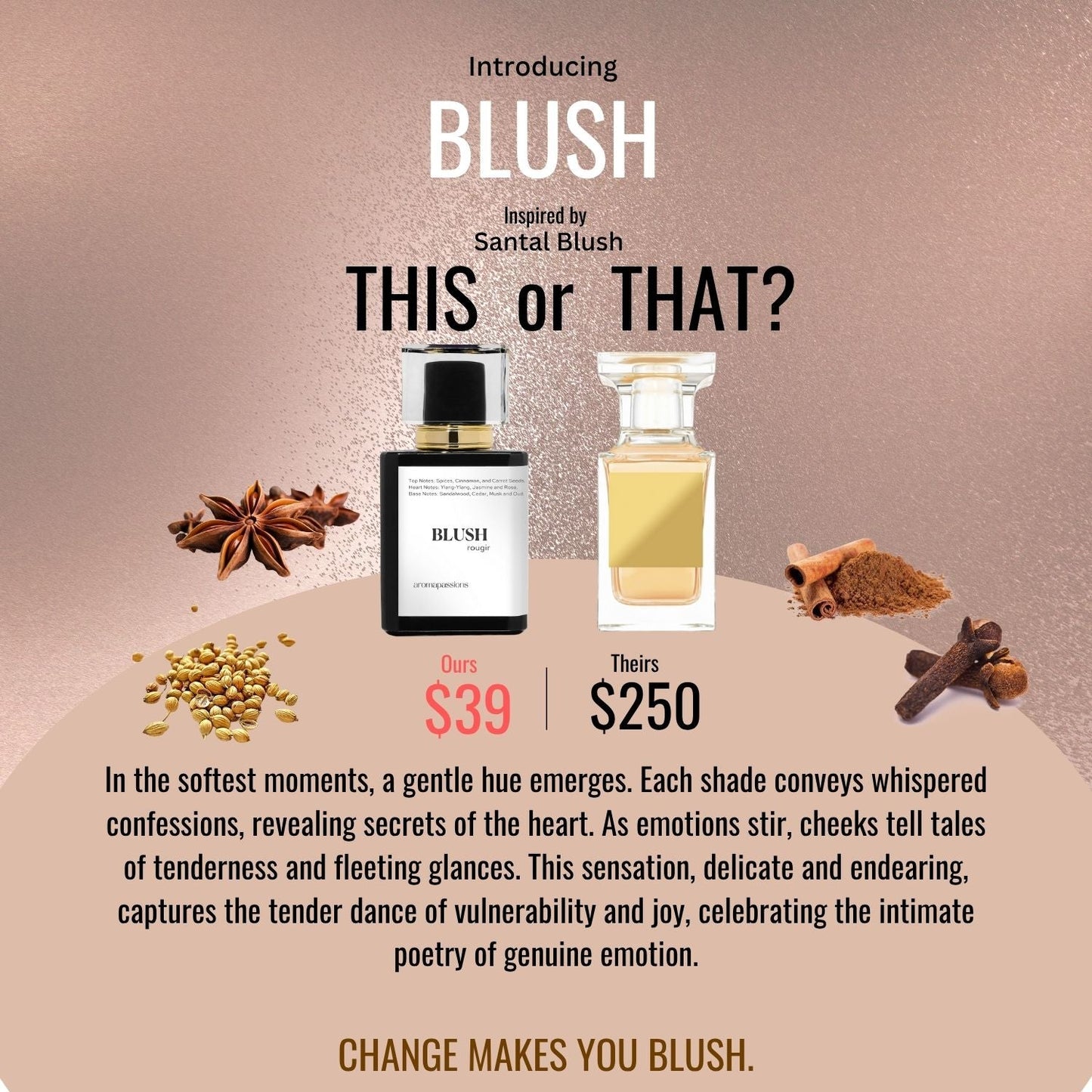 BLUSH | Inspired by TOM FORD SANTAL BLUSH | Santal Blush Dupe Pheromone Perfume - aromapassions