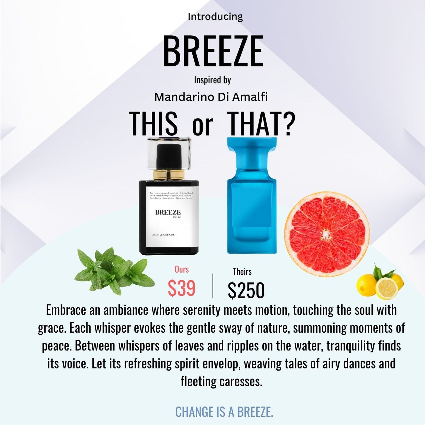 BREEZE | Inspired by TOM FORD MANDARINO DI AMALFI | Mandarino Di Amalfi Dupe Pheromone Perfume - aromapassions