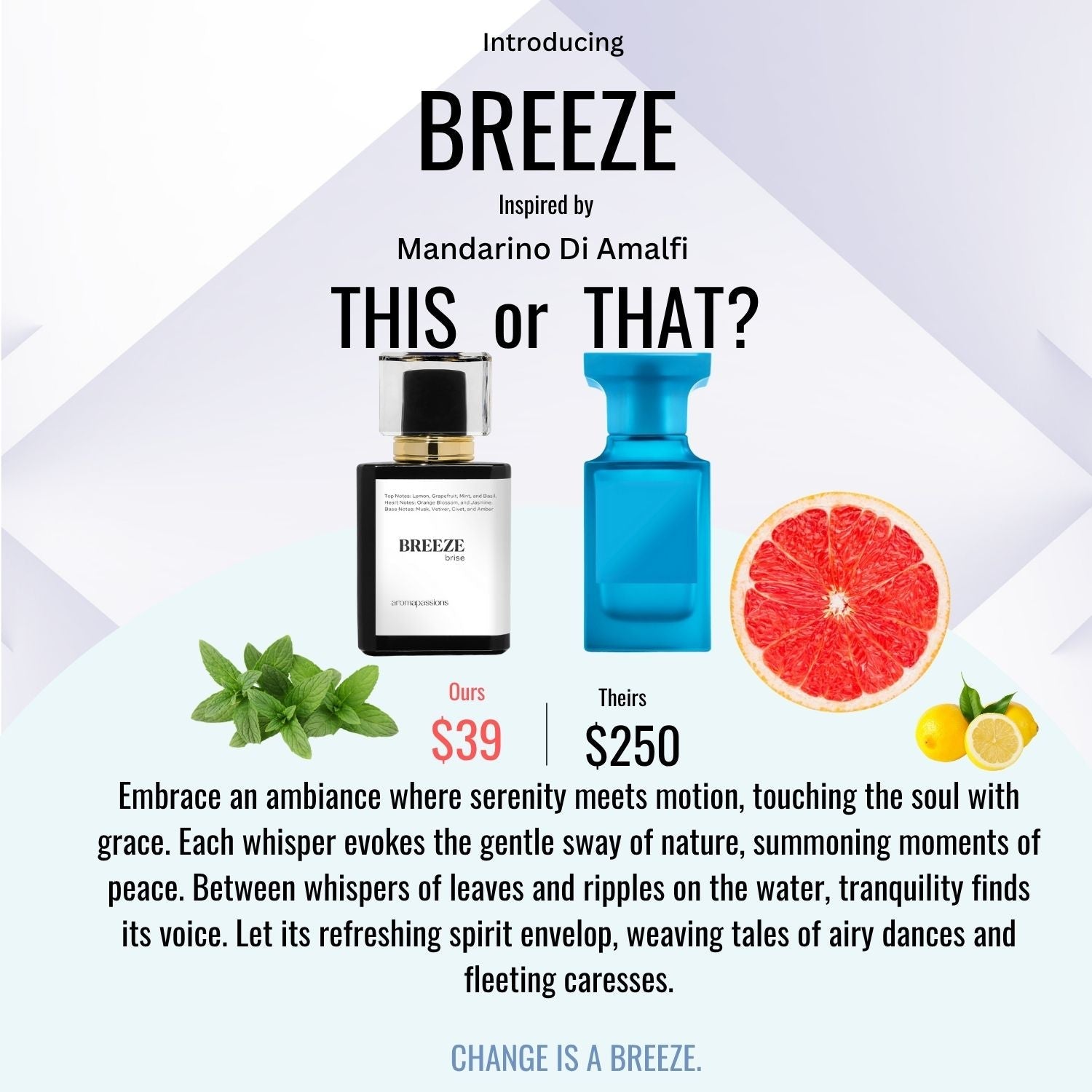 BREEZE | Inspired by TOM FORD MANDARINO DI AMALFI | Mandarino Di Amalfi Dupe Pheromone Perfume - aromapassions