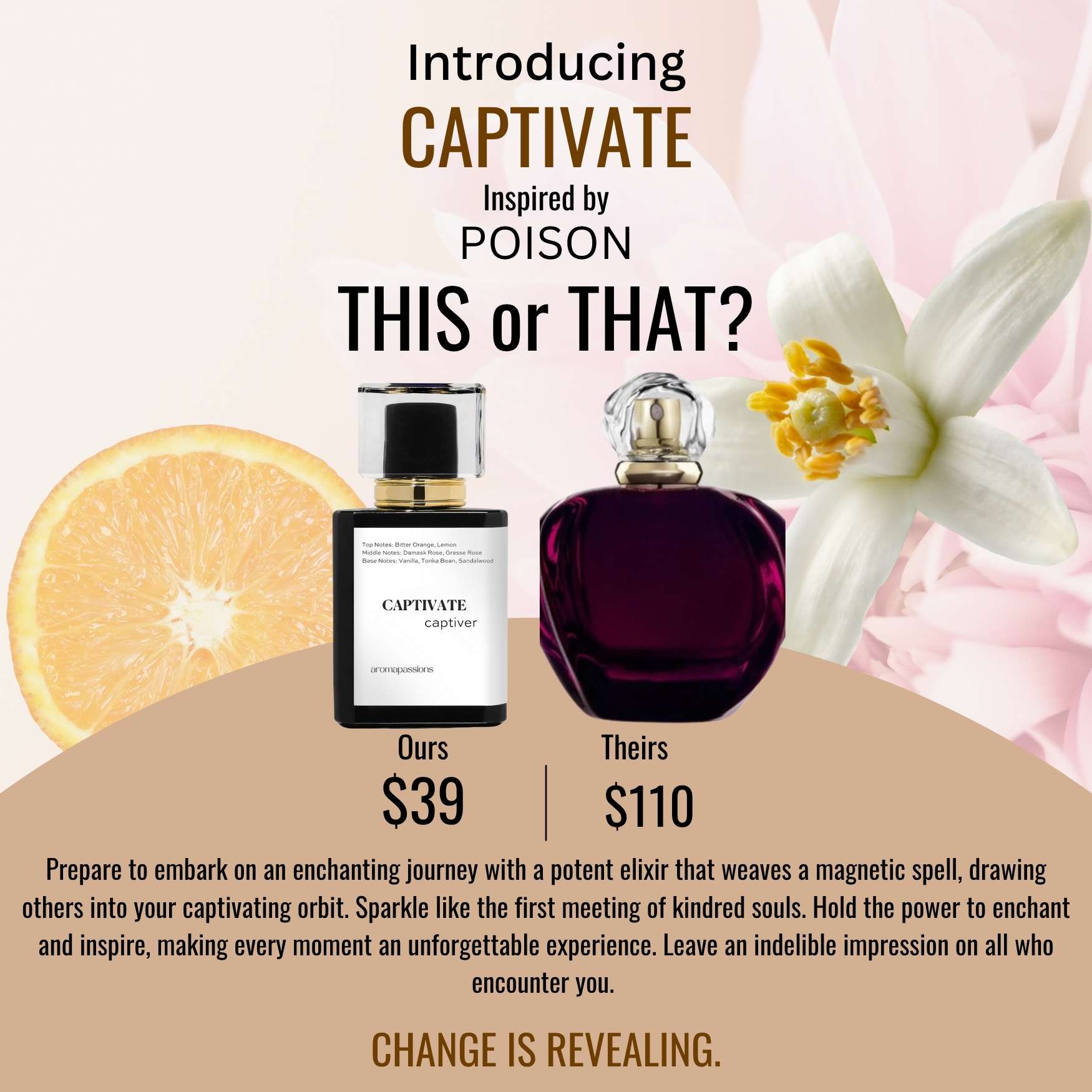 CAPTIVATE | Inspired by D. POISON | Poison Dupe Pheromone Perfume - aromapassions