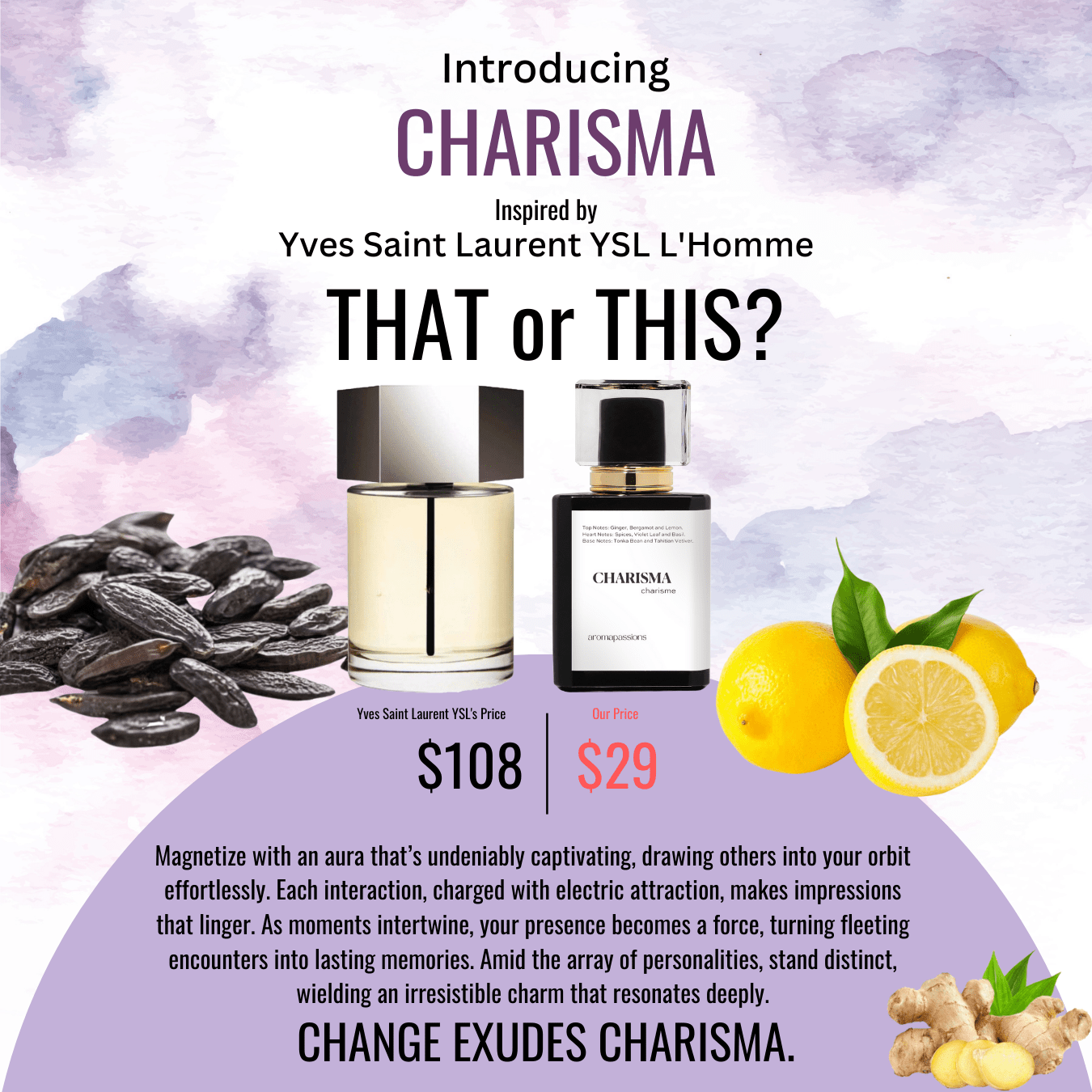 CHARISMA | Inspired by YVES SAINT LAURENT YSL L'HOMME | YSL L'homme Dupe Pheromone Perfume - aromapassions