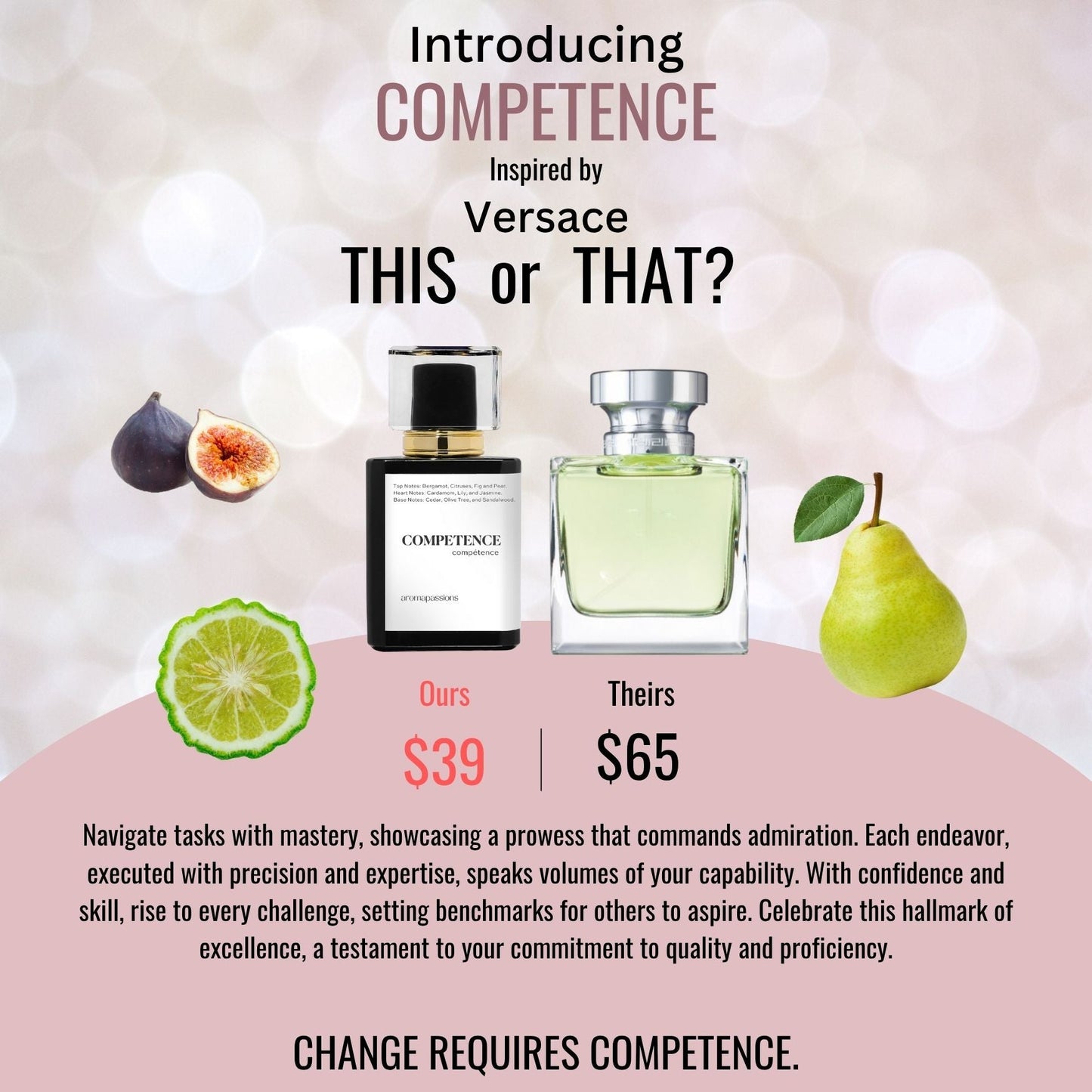 COMPETENCE | Inspired by VERSACE VERSENSE | Versense Dupe Pheromone Perfume - aromapassions
