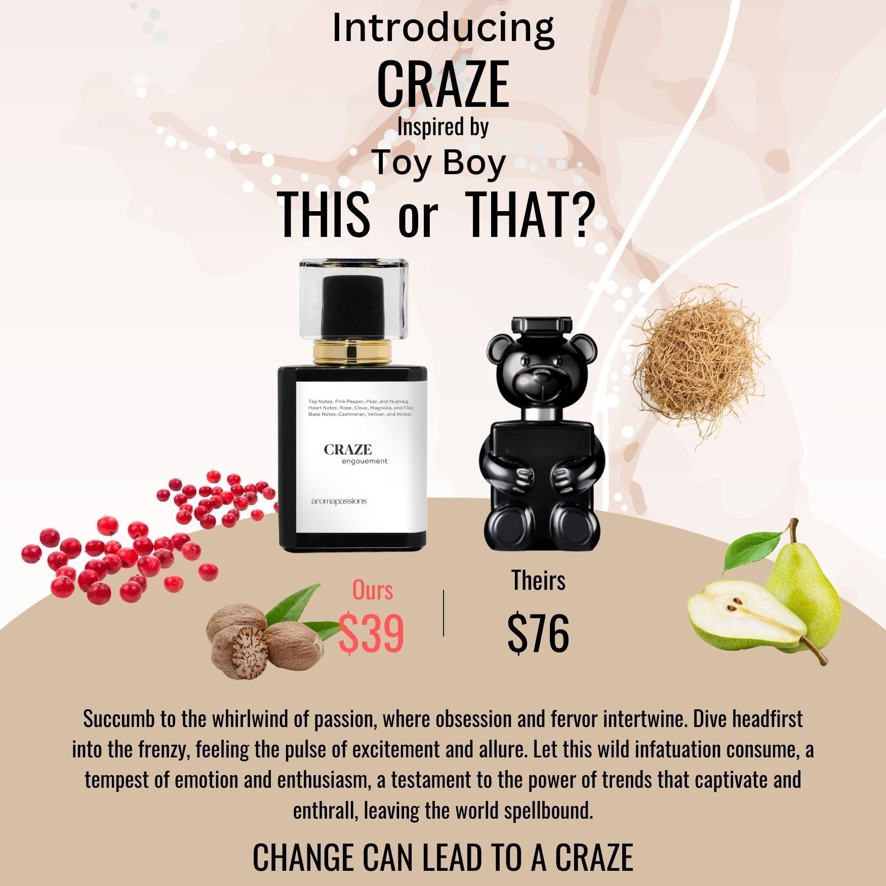 CRAZE | Inspired by MOSCHINO TOY BOY | Toy Boy Dupe Pheromone Perfume - aromapassions