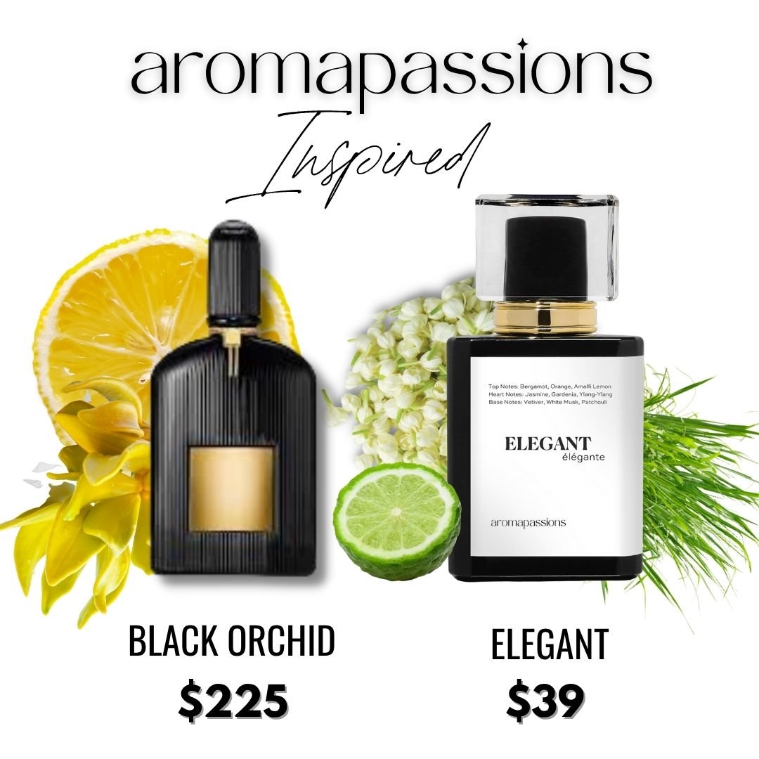 ELEGANT | Inspired by Tom Ford BLACK ORCHID | Black Orchid Dupe Pheromone Perfume | Jasmine Ylang - Ylang Patchouli Vetiver Essential oils. - aromapassions