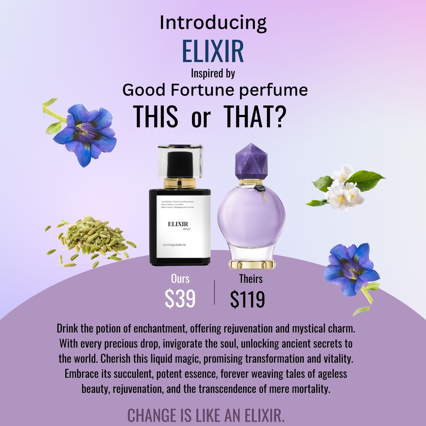 ELIXIR | Inspired by VIKTOR & ROLF GOOD FORTUNE PERFUME | good fortune perfume Dupe Pheromone Perfume - aromapassions