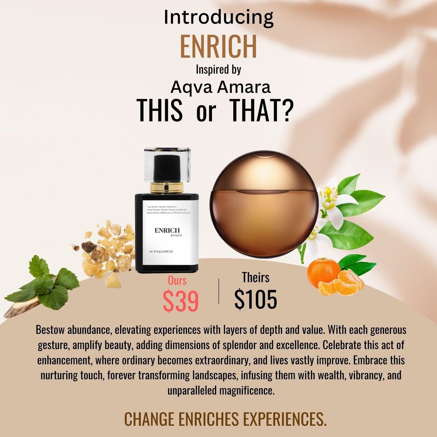 ENRICH | Inspired by BVLGARI AQVA AMARA | Aqva Amara Dupe Pheromone Perfume - aromapassions