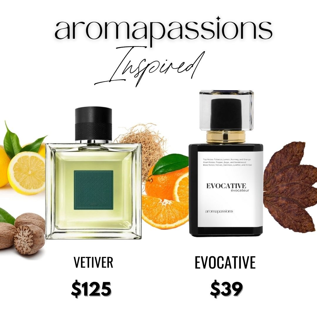 EVOCATIVE | Inspired by GUERLAIN VETIVER | Vetiver Dupe Pheromone Perfume - aromapassions