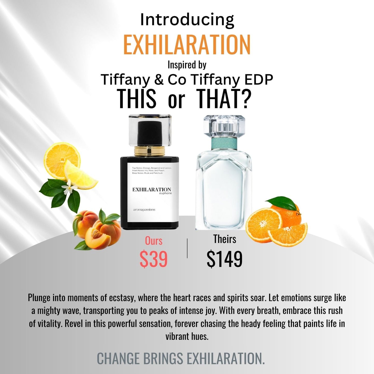 EXHILARATION | Inspired by TIFFANY & CO TIFFANY EDP | Tiffany EDP Dupe Pheromone Perfume - aromapassions