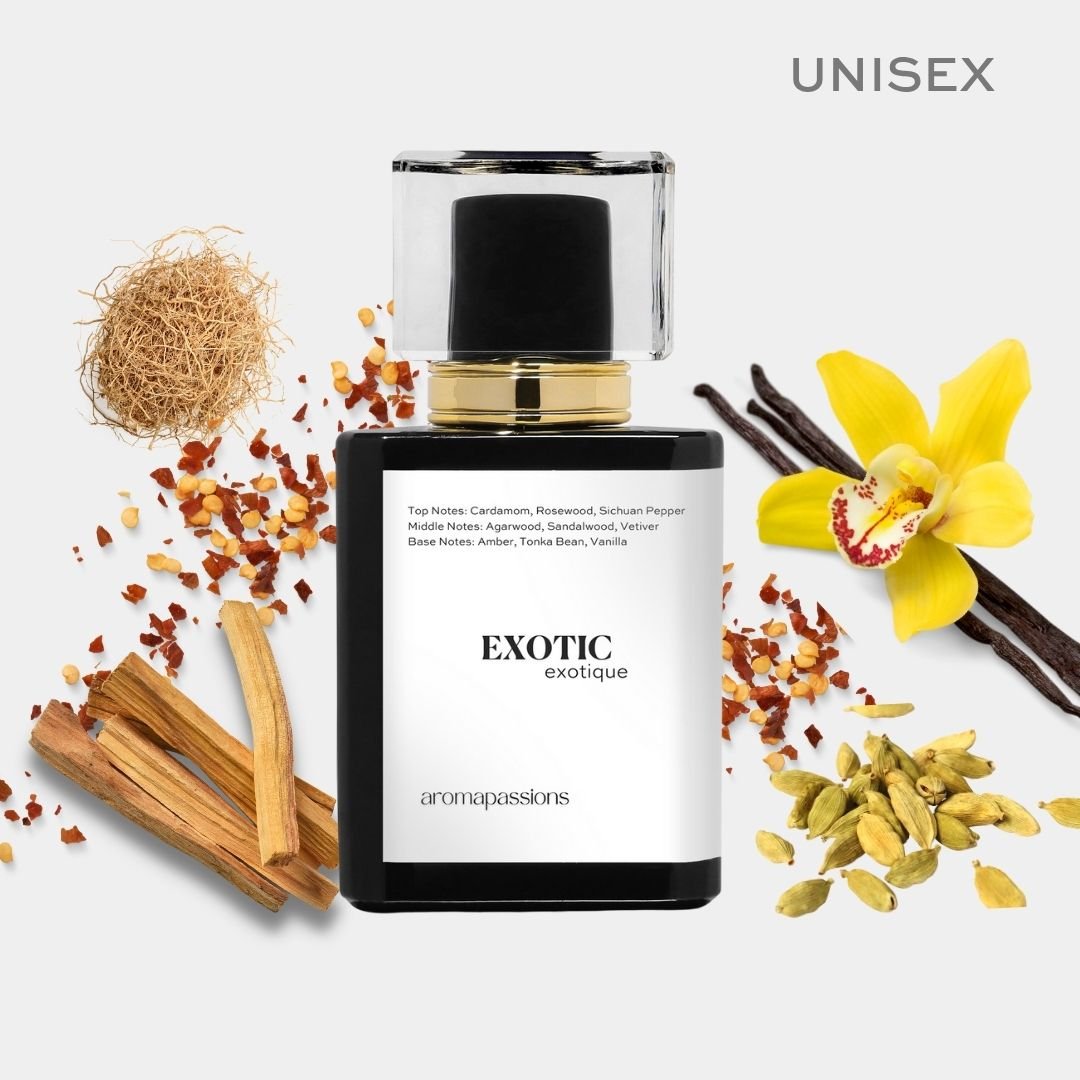EXOTIC | Inspired by TOM FORD OUD WOOD | Oud Wood Dupe Pheromone Men Women Perfume | Cardamom Rosewood Sichuan Pepper Agarwood Vanilla Vetiver Essential oils. - aromapassions
