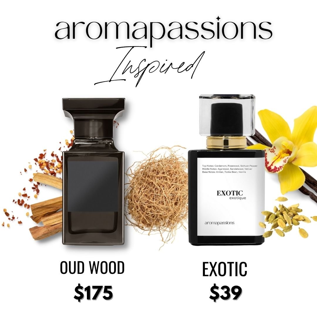 EXOTIC | Inspired by TOM FORD OUD WOOD | Oud Wood Dupe Pheromone Men Women Perfume | Cardamom Rosewood Sichuan Pepper Agarwood Vanilla Vetiver Essential oils. - aromapassions