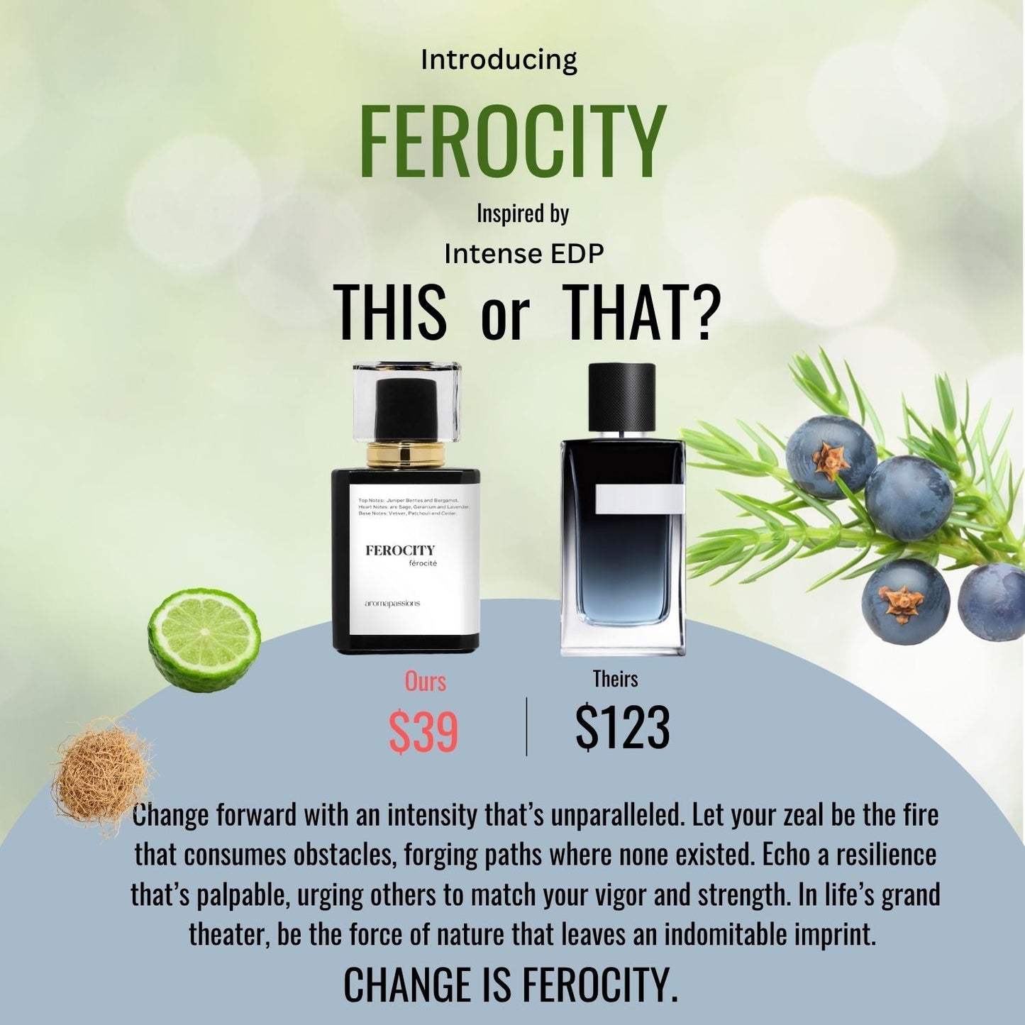 FEROCITY | Inspired by YSL Y INTENSE EDP | Y Intense EDP Dupe Pheromone Perfume - aromapassions