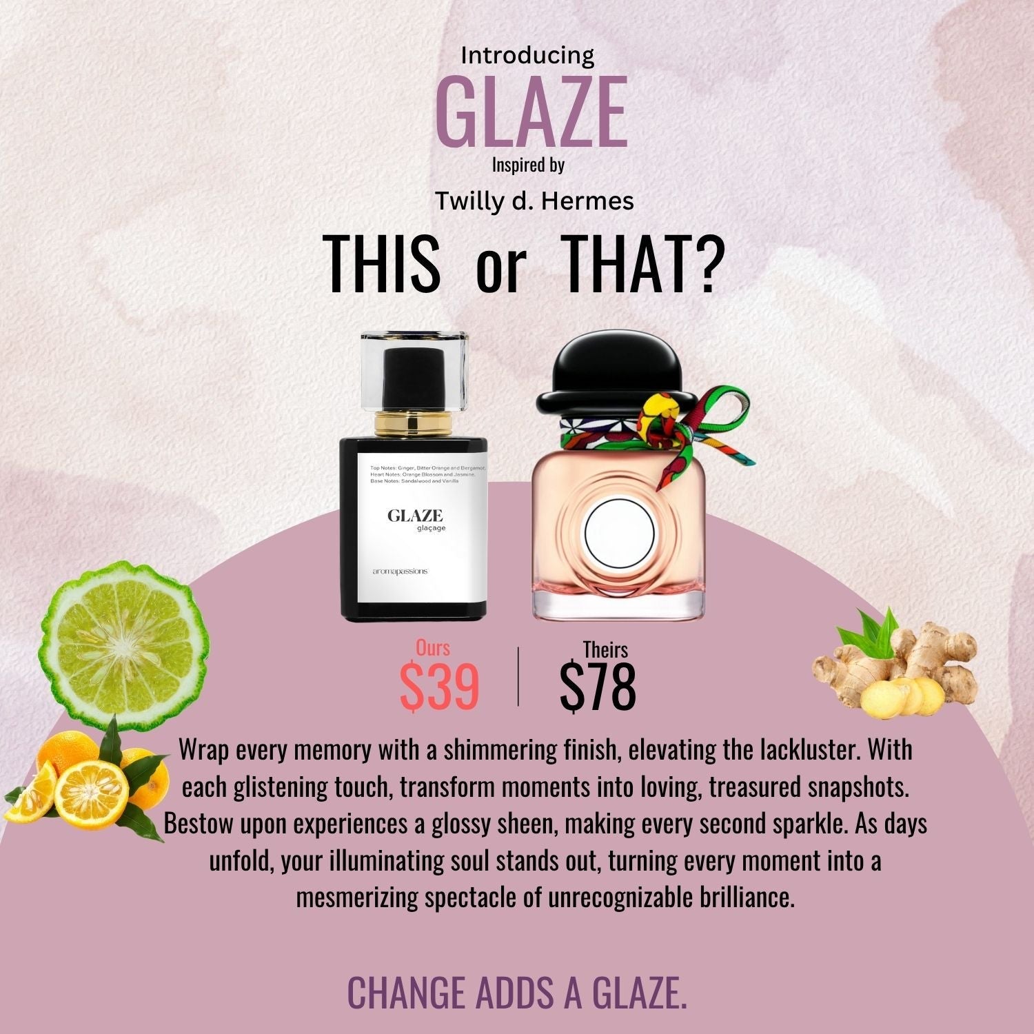 GLAZE | Inspired by HERMES HERMES TWILLY D HERMES | hermes twilly d hermes Dupe Pheromone Perfume - aromapassions