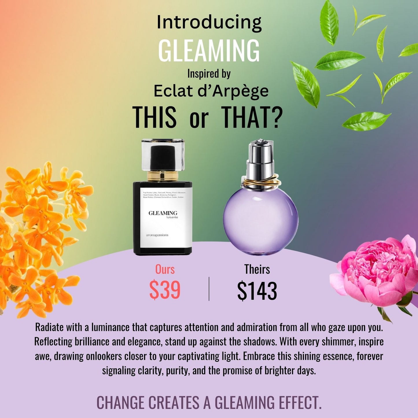 GLEAMING | Inspired by LANVIN PARIS ECLAT D’ARPÈGE | Eclat d’Arpège Dupe Pheromone Perfume - aromapassions