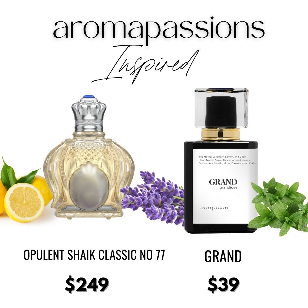 GRAND | Inspired by SHAIK OPULENT SHAIK CLASSIC NO 77 | Opulent Shaik Classic No 77 Dupe Pheromone Perfume - aromapassions