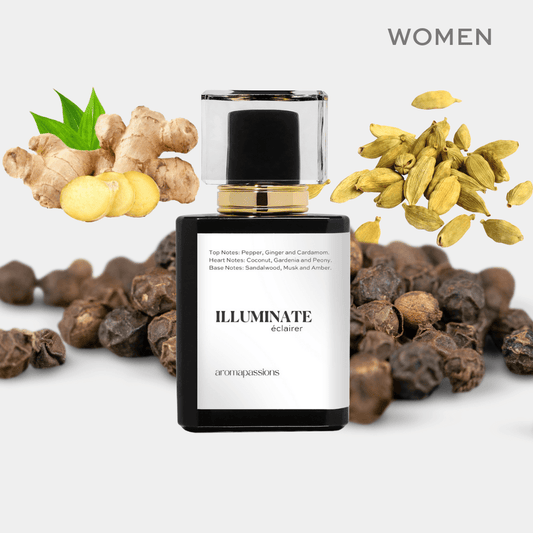 ILLUMINATE | Inspired by VERSACE CRYSTAL NOIR | Crystal Noir Dupe Pheromone Perfume - aromapassions