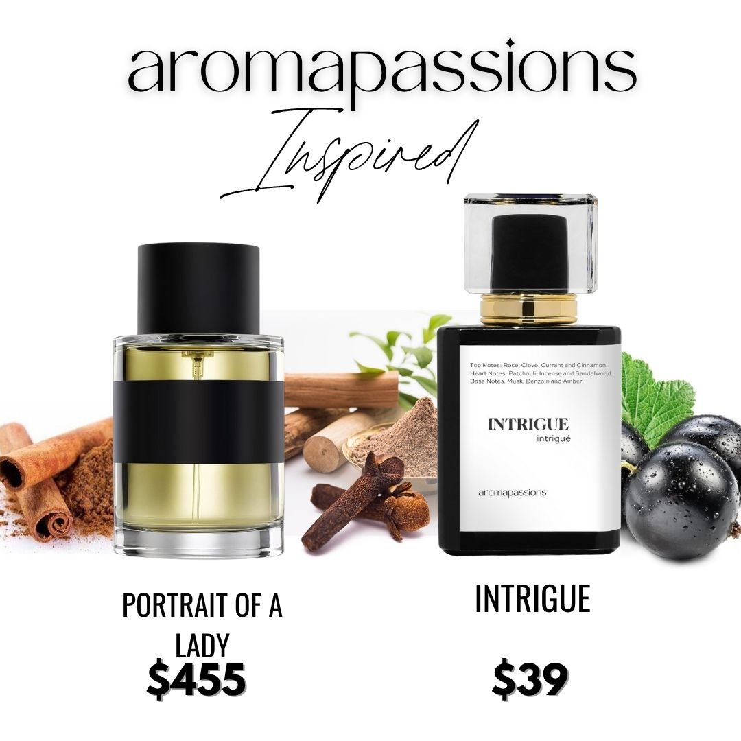 INTRIGUE | Inspired by FREDERIC MALLE PORTRAIT OF A LADY | Rose Clove Raspberry Cinnamon Patchouli Sandalwood Essential Oils | Portrait of a Lady Dupe Pheromone Perfume - aromapassions