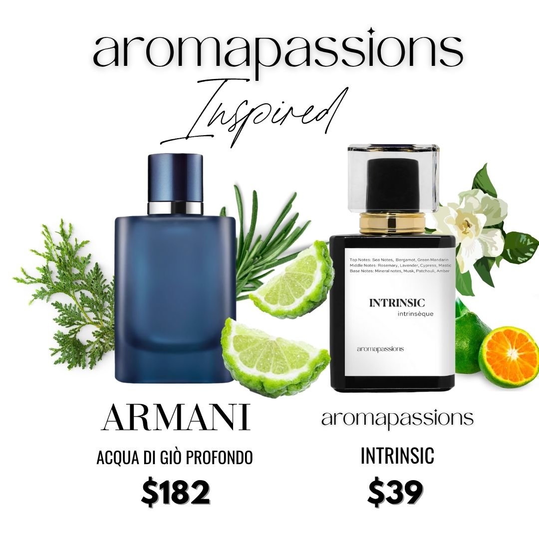 INTRINSIC | Inspired by GIORGIO ARMANI ACQUA DI GIO PROFONDO | Acqua Di Gio Profondo Dupe Pheromone Perfume - aromapassions