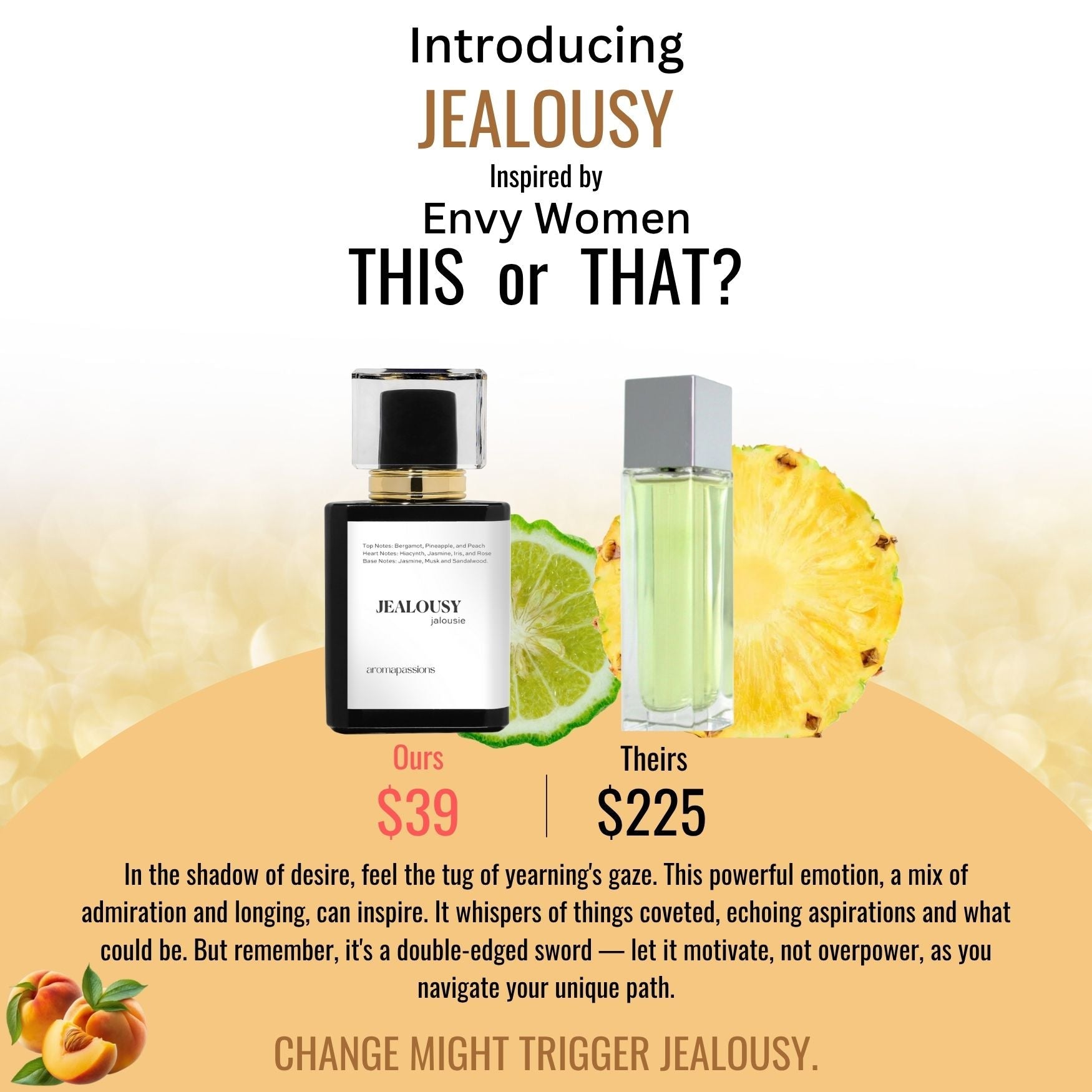 JEALOUSY | Inspired by GUCCI ENVY WOMEN | Envy Women Dupe Pheromone Perfume - aromapassions