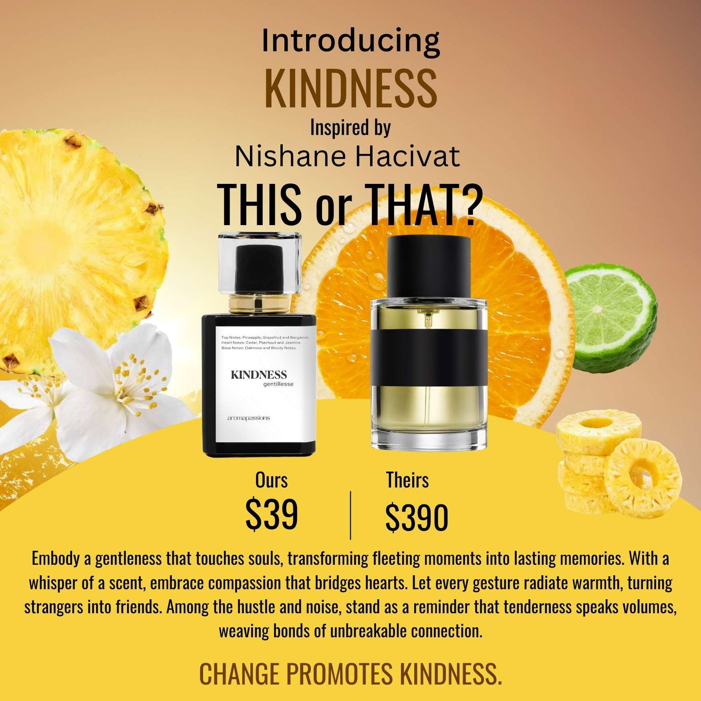 KINDNESS | Inspired by NISHANE HACIVAT | Bergamot Cedar Patchouli Jasmine Essential Oils | Hacivat Dupe Pheromone Perfume - aromapassions