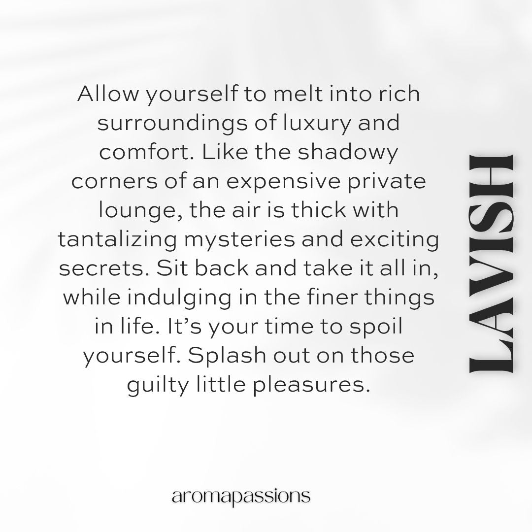 LAVISH | Inspired by TOM FORD TOBACCO VANILLE | Tobacco Vanille Dupe Pheromone Men Women Perfume | Nutmeg Patchouli Ginger Vanilla Tonka Bean Essential Oils - aromapassions