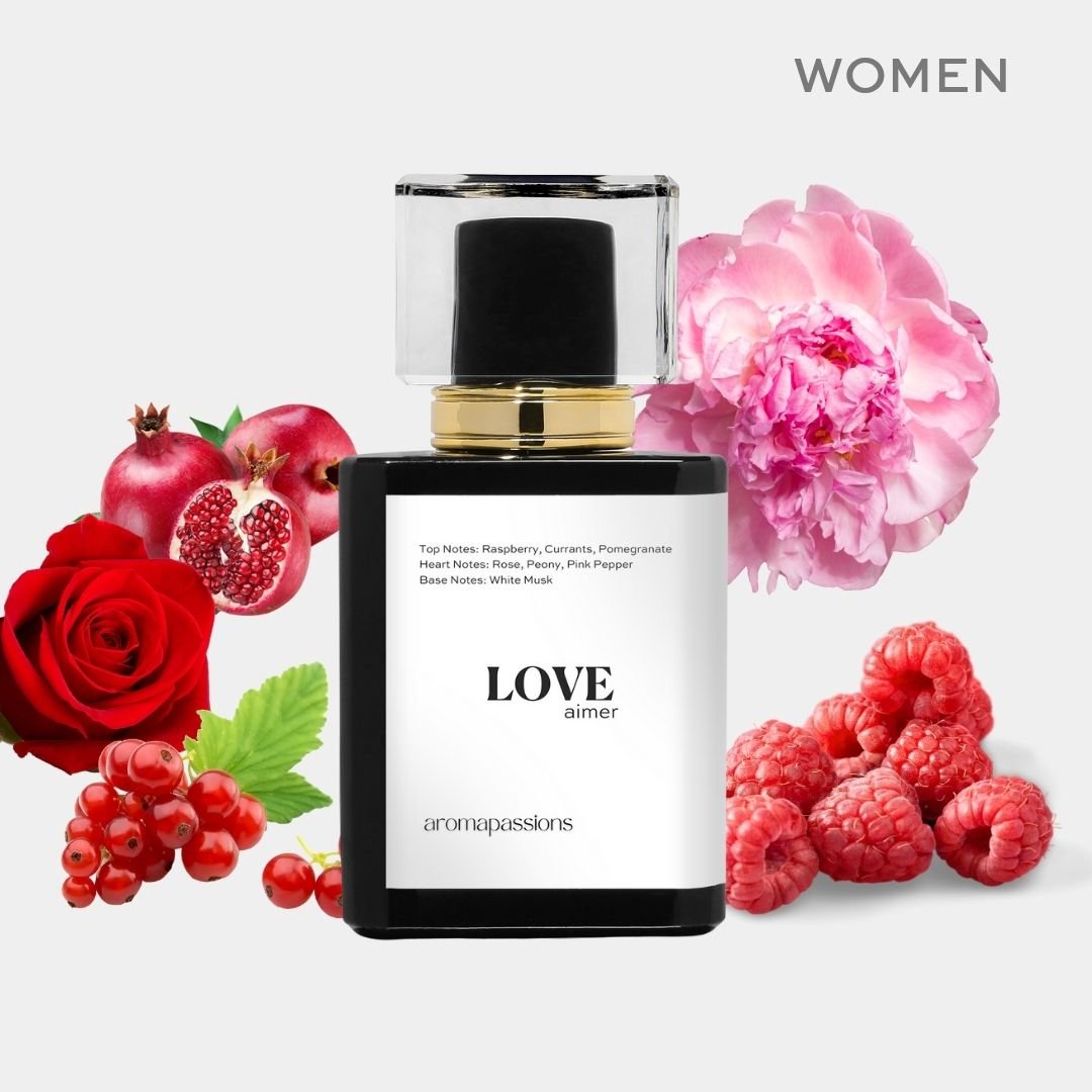 LOVE | Inspired by ABSOLUTELY BLOOMING | Absolutely Blooming Dupe Pheromone Eau De Perfume | Scent Notes Rose Peony Pink Pepper Essential Oils - aromapassions