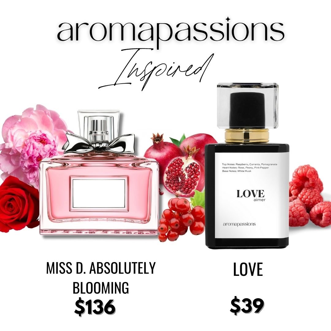 LOVE | Inspired by ABSOLUTELY BLOOMING | Absolutely Blooming Dupe Pheromone Eau De Perfume | Scent Notes Rose Peony Pink Pepper Essential Oils - aromapassions