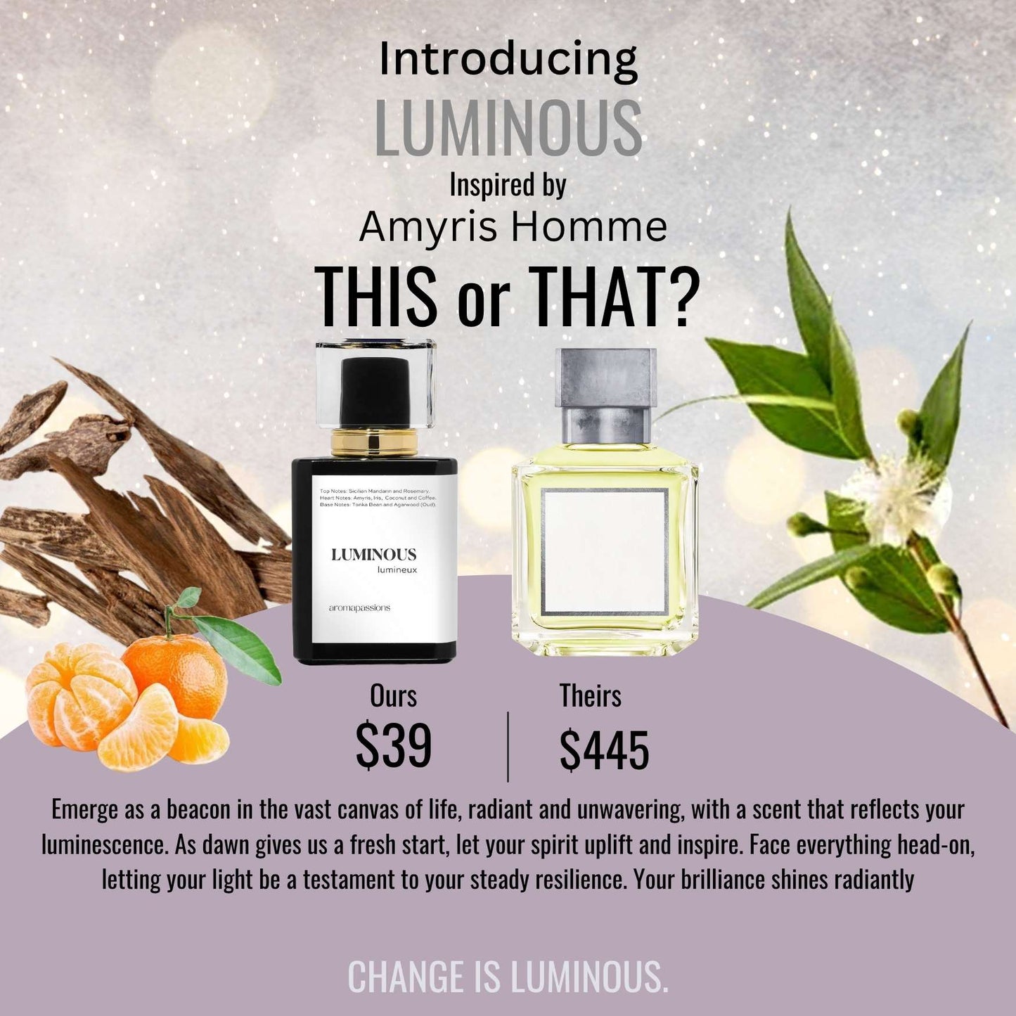 LUMINOUS | Inspired by MFK AMYRIS HOMME | Amyris Homme Dupe Pheromone Perfume - aromapassions