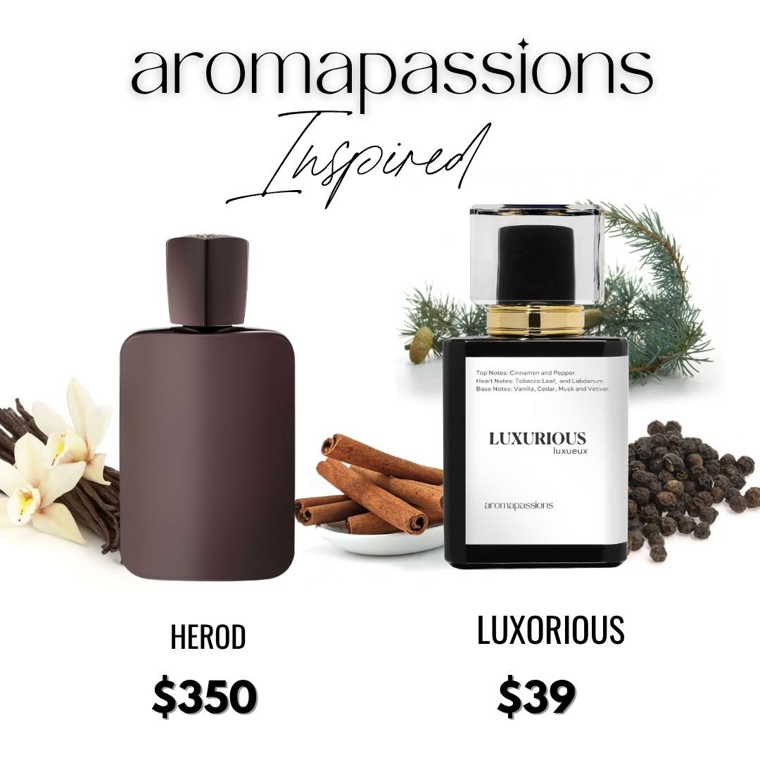 LUXURIOUS | Inspired by PARFUMS DE MARLY HEROD | Cinnamon Labdanum Vanilla Cedar Cypriol Vetiver Essential Oils | Herod Dupe Pheromone Perfume - aromapassions