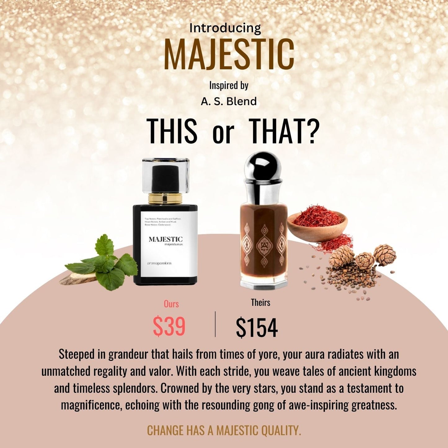 MAJESTIC | Inspired by ABDUL SAMAD AL QURASHI ABDUL SAMAD BLEND | Abdul Samad Blend Dupe Pheromone Perfume - aromapassions