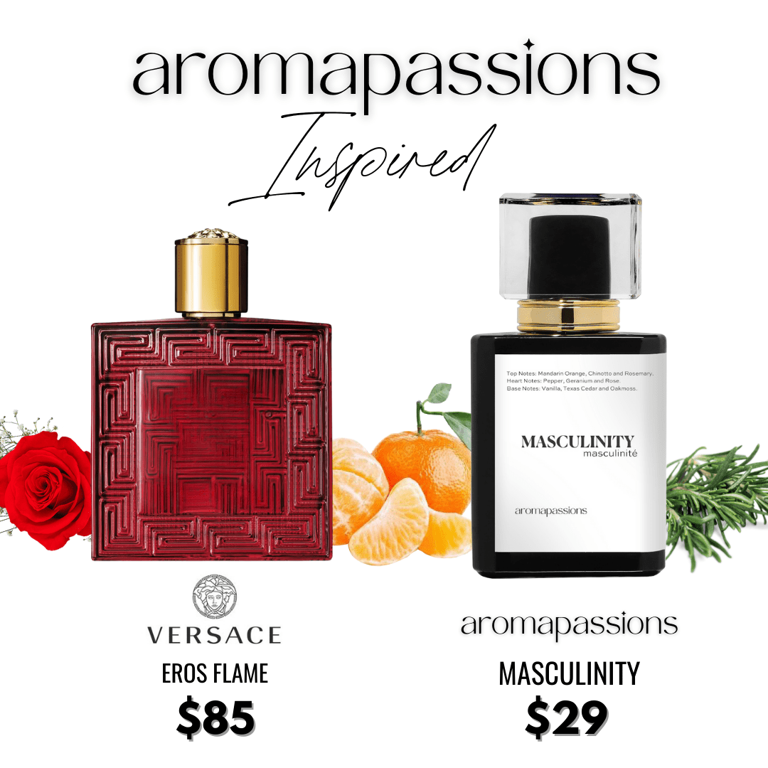 MASCULINITY | Inspired by VERSACE EROS FLAME | Eros Flame Dupe Pheromone Perfume - aromapassions