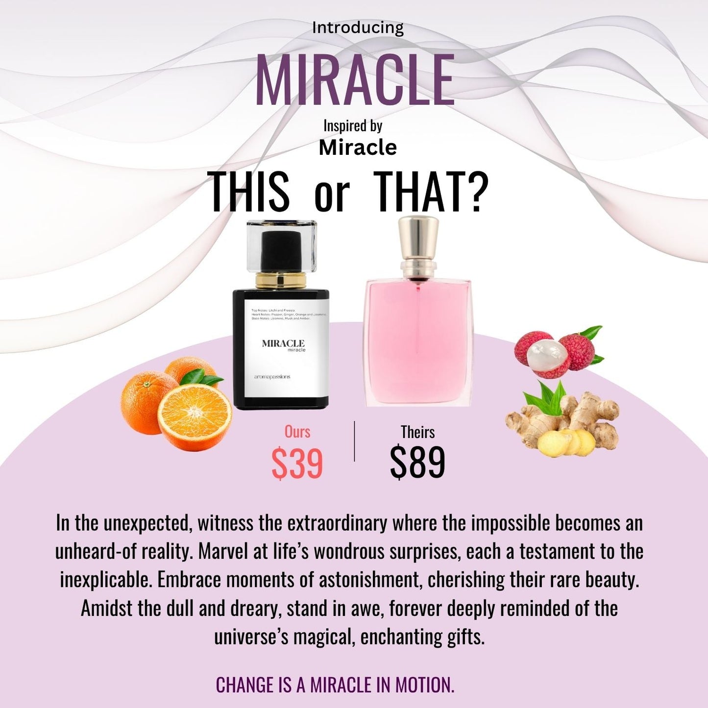 MIRACLE | Inspired by LANCOME MIRACLE | Miracle Dupe Pheromone Perfume - aromapassions
