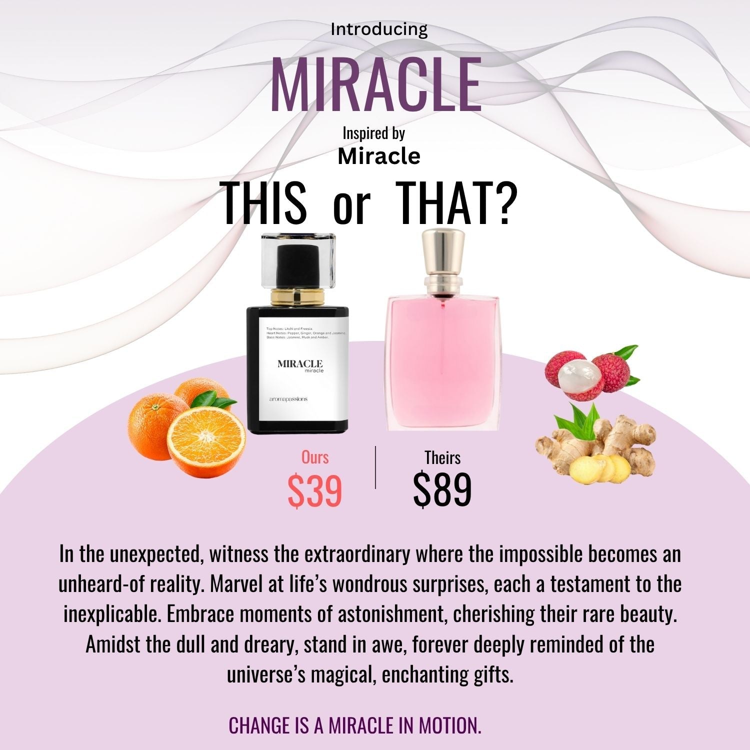 MIRACLE | Inspired by LANCOME MIRACLE | Miracle Dupe Pheromone Perfume - aromapassions