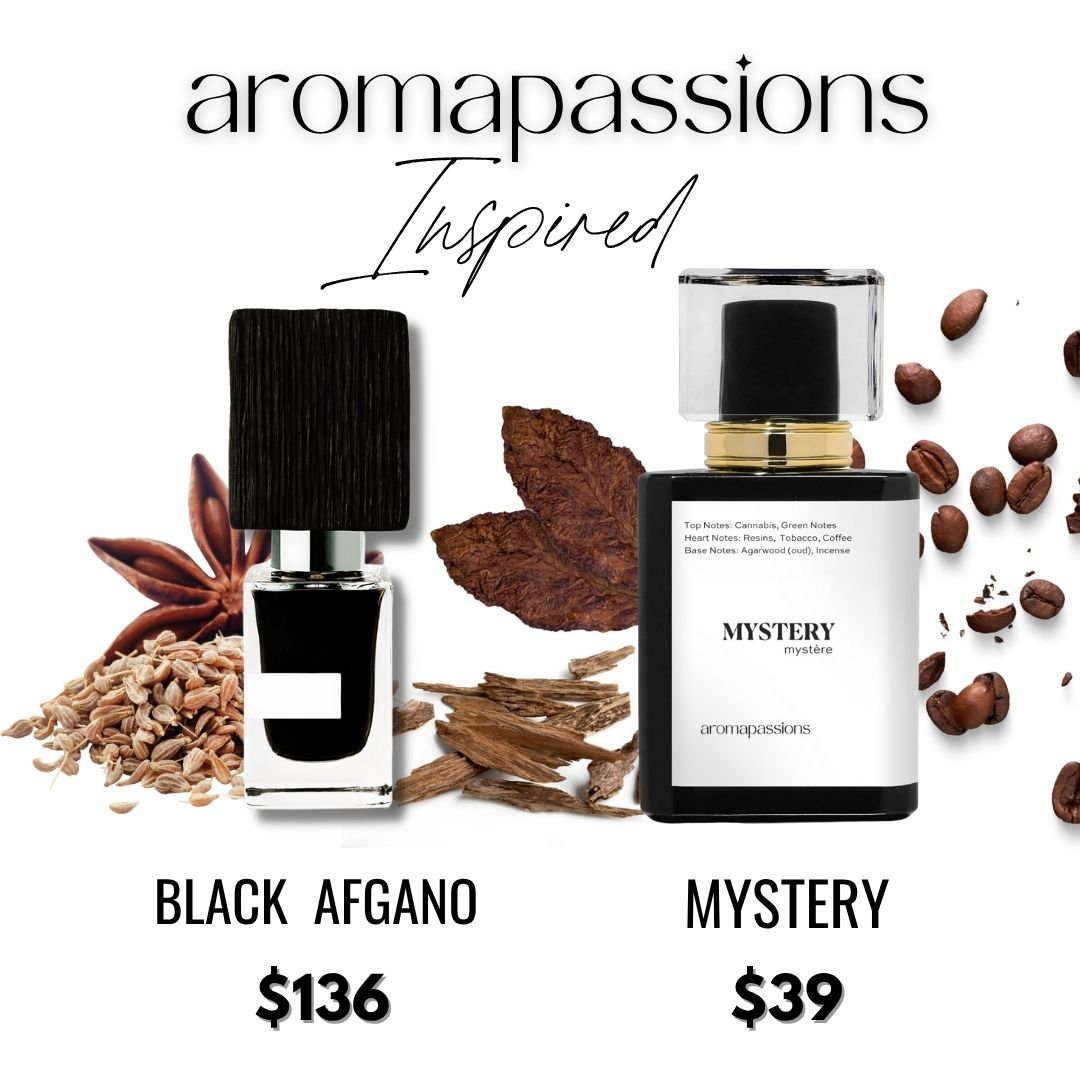 MYSTERY | Inspired by NASOMATTO BLACK AFGANO | Black Afgano Dupe Pheromone Perfume | Vanilla Cedarwood Fragrance Essential Oils Parfum Notes - aromapassions