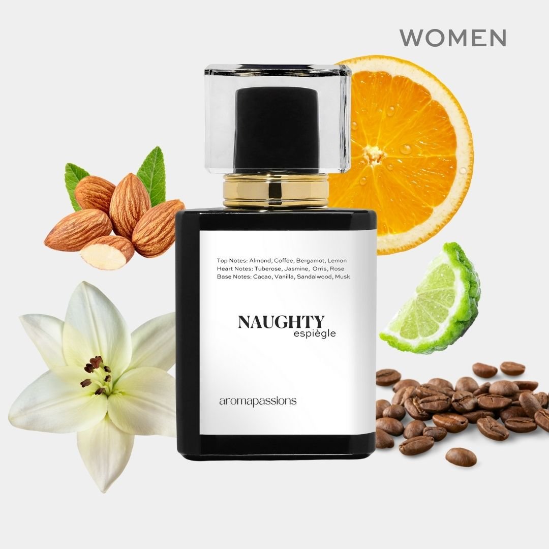NAUGHTY | Inspired by CH GOOD GIRL | Good Girl Dupe Pheromone Ladies Perfume | Jasmine Rose Sandalwood Essential Oils | - aromapassions