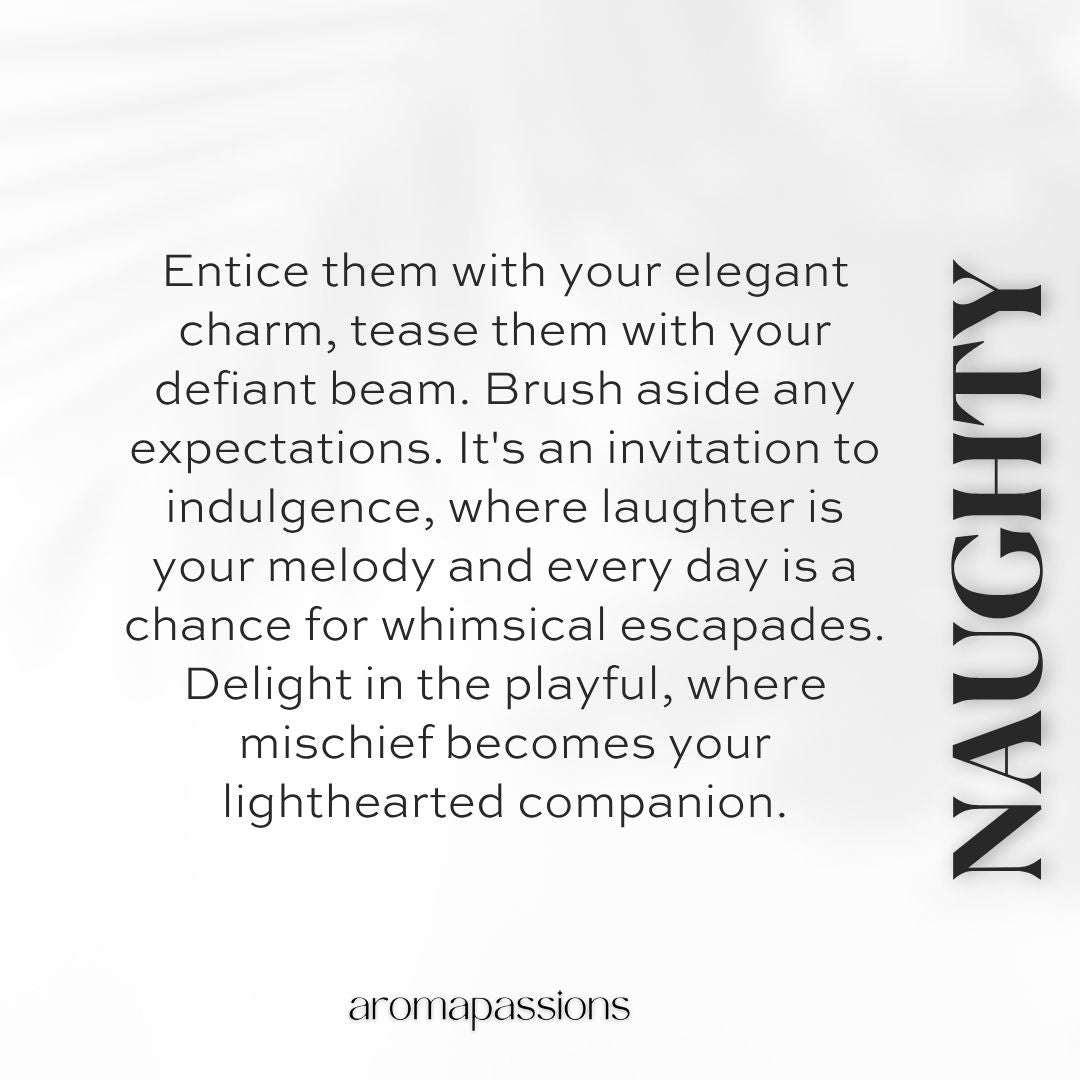 NAUGHTY | Inspired by CH GOOD GIRL | Good Girl Dupe Pheromone Ladies Perfume | Jasmine Rose Sandalwood Essential Oils | - aromapassions