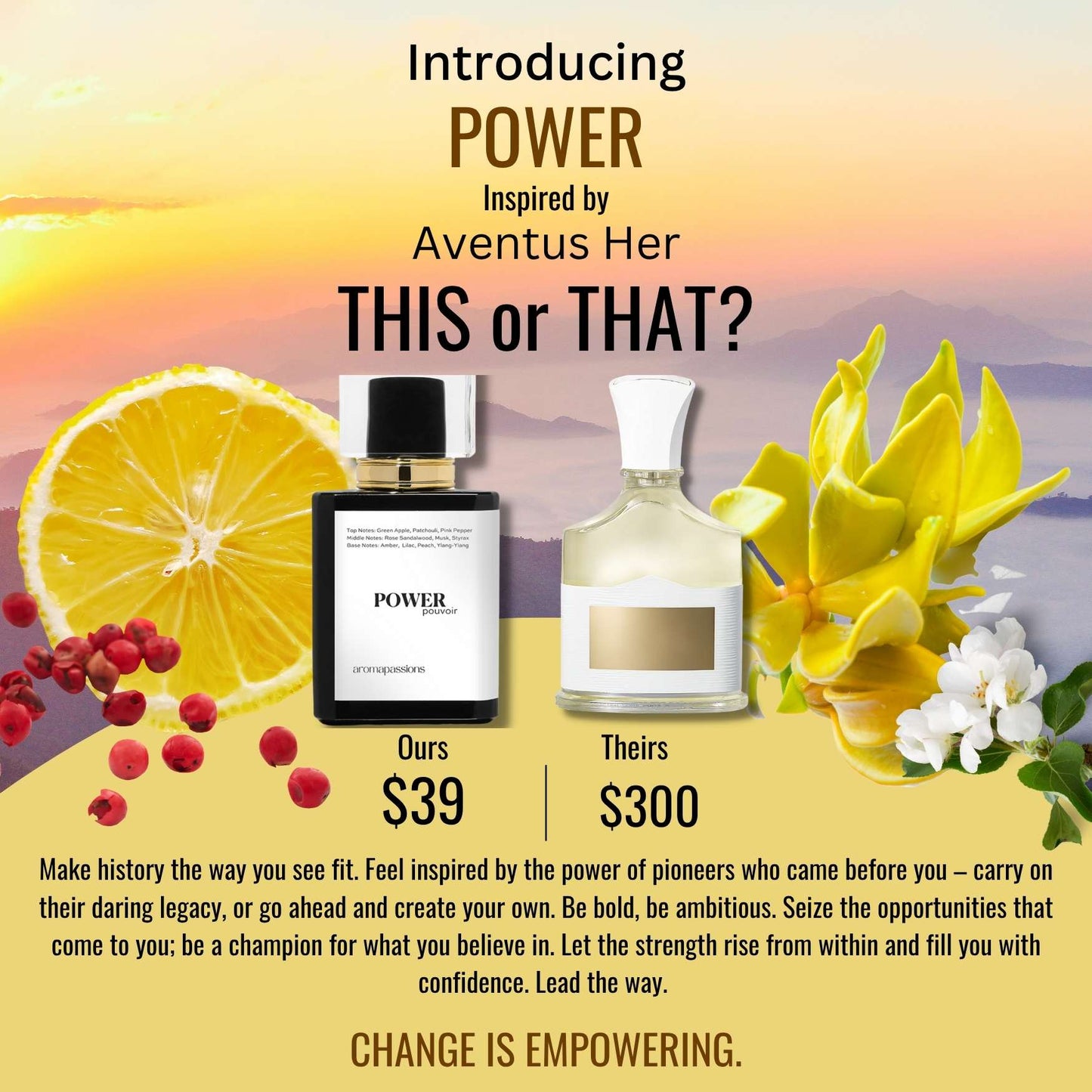 POWER | Inspired by CREED AVENTUS for HER | Aventus for Her Dupe Pheromone Perfume - aromapassions