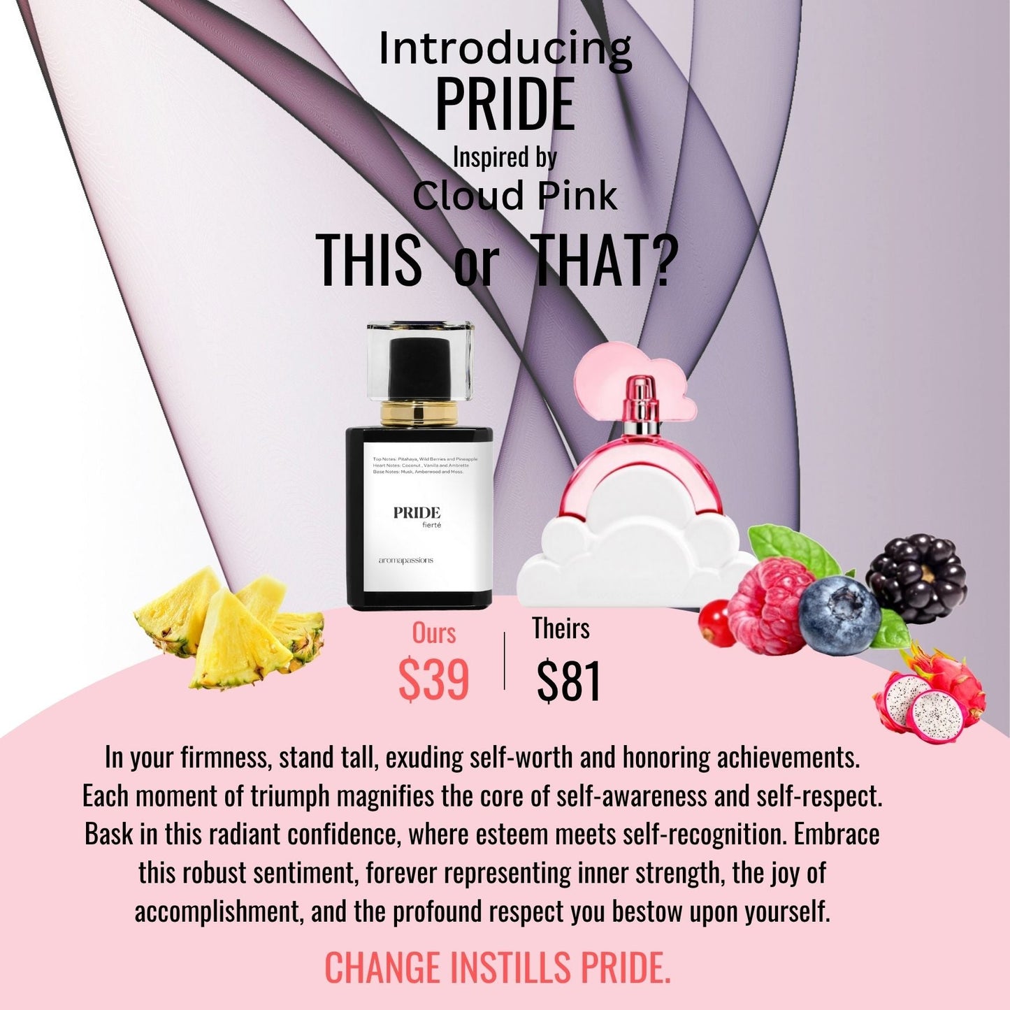 PRIDE | Inspired by ARIANA GRANDE CLOUD PINK | Cloud Pink Dupe Pheromone Perfume - aromapassions