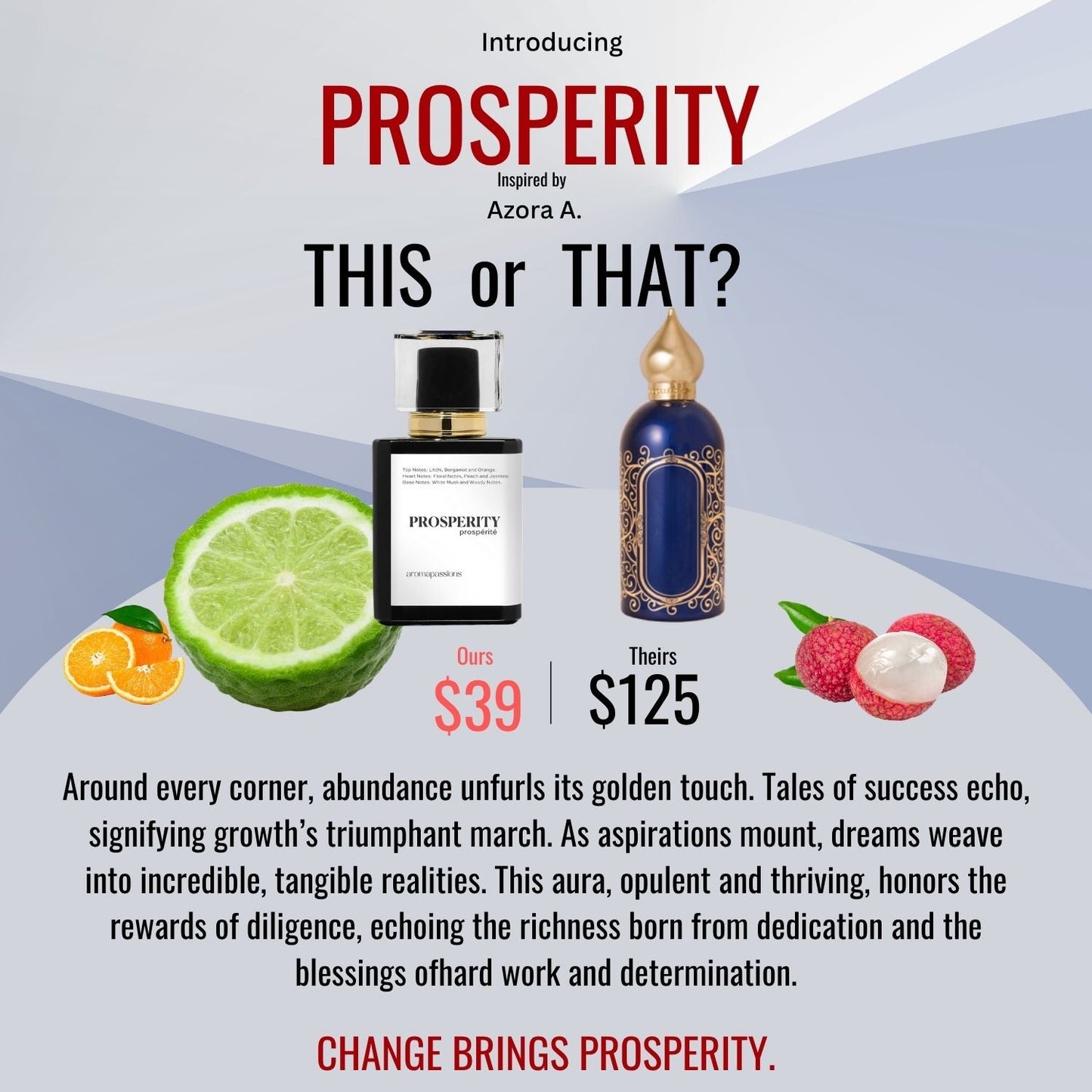 PROSPERITY | Inspired by ATTAR - COLLECTION AZORA ATTAR | Azora Attar Dupe Pheromone Perfume - aromapassions