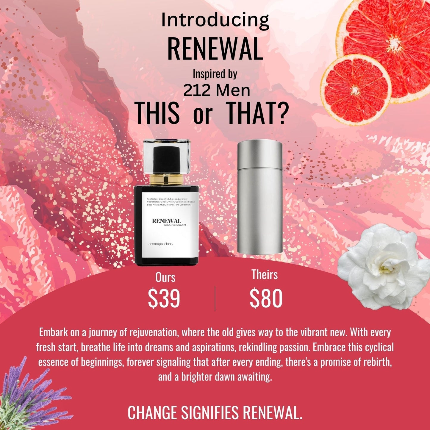 RENEWAL | Inspired by CAROLINA HERRERA 212 MEN | 212 Men Dupe Pheromone Perfume - aromapassions